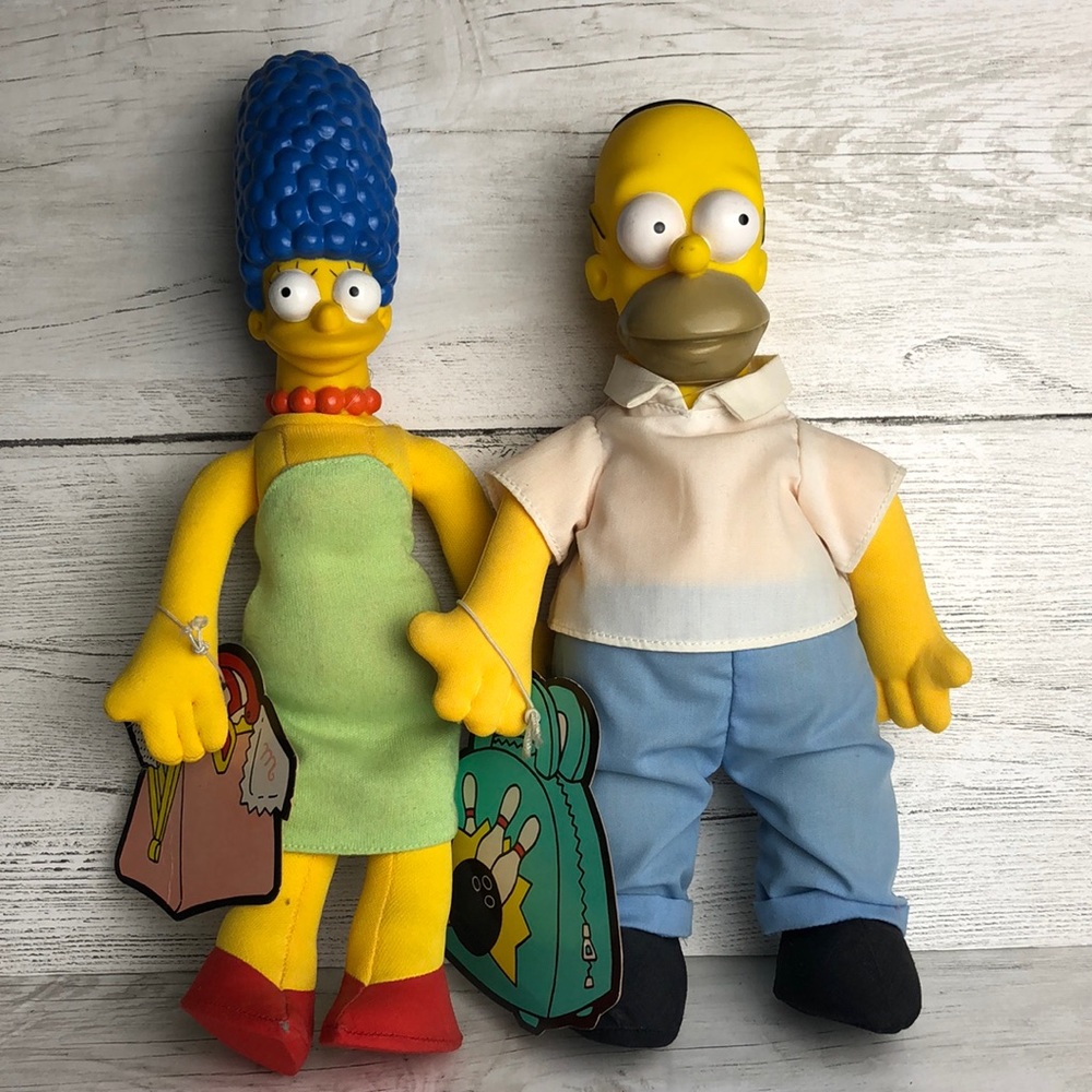 Simpsons dolls collectible Marge and Homer